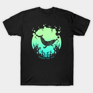 Under the Sea Retro Whale Ocean Lover T-Shirt